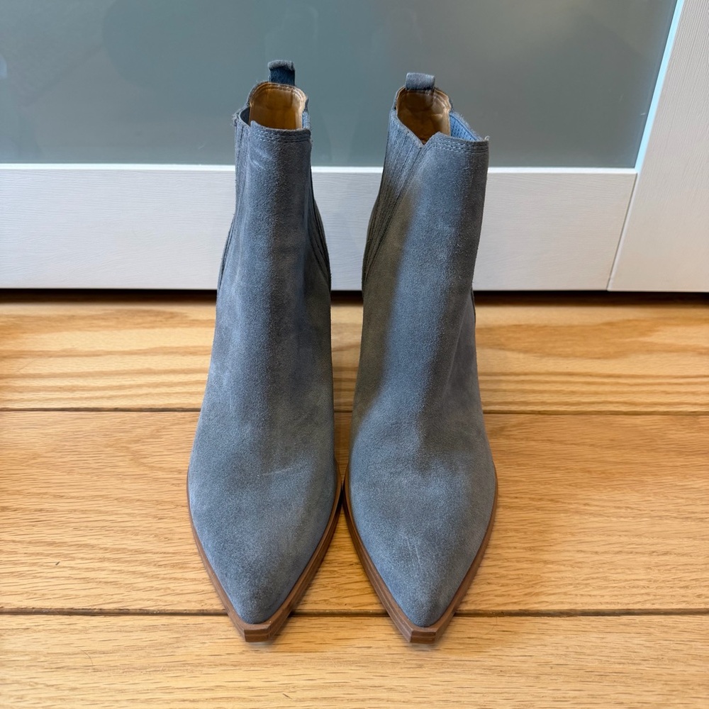 Marc Fisher Gray Suede Ankle Boots